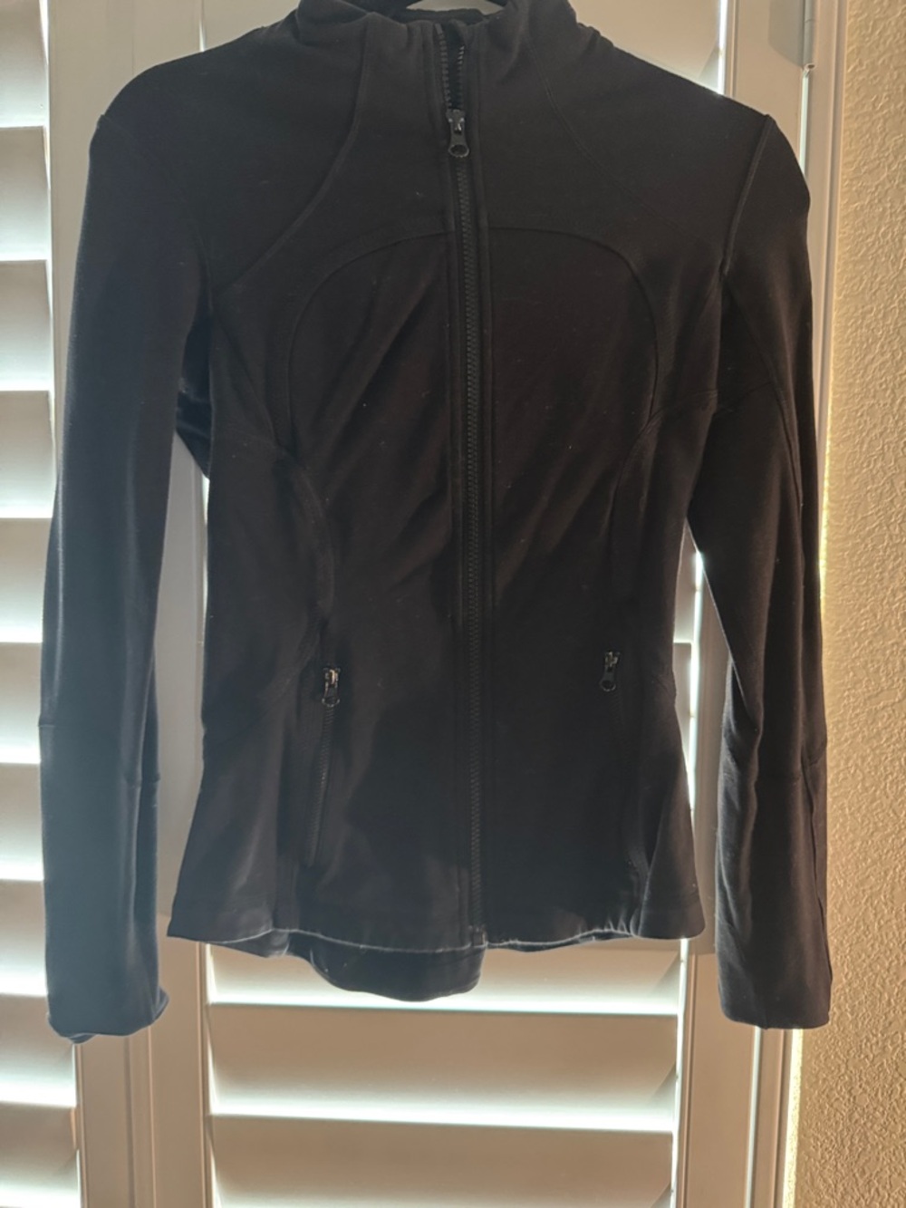lululemon athletica Black Zip-Up Bomber Jacket